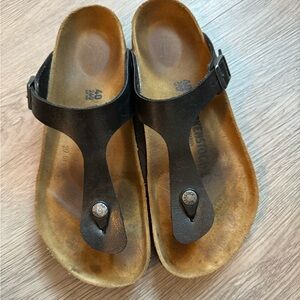 Birkenstock Gizeh Birko -Flor - Black womens sz 40 / 10-10.5